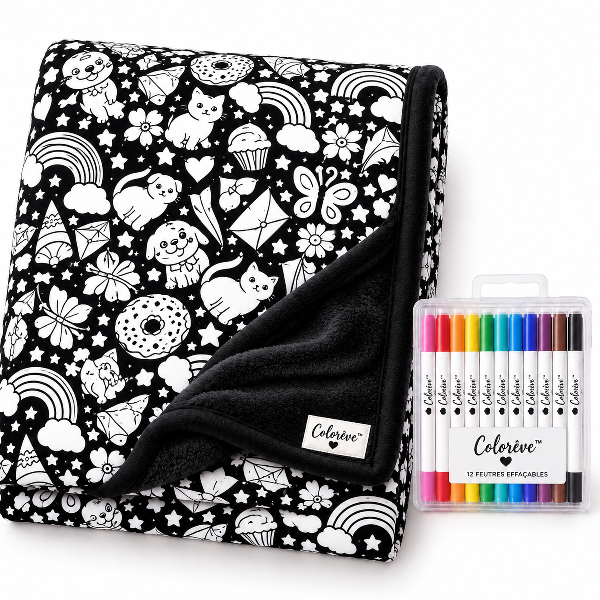 COLORÊVE™ – LA COUVERTURE QUI TRANSFORME LE COLORIAGE EN MOMENT MAGIQUE