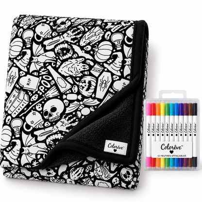 COLORÊVE™ – LA COUVERTURE QUI TRANSFORME LE COLORIAGE EN MOMENT MAGIQUE
